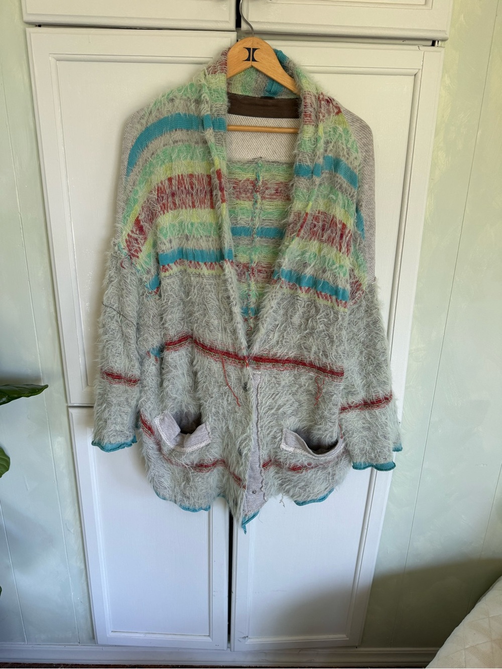Free People Cozy Multicolor Stripe Open-Front Women’s Sweater